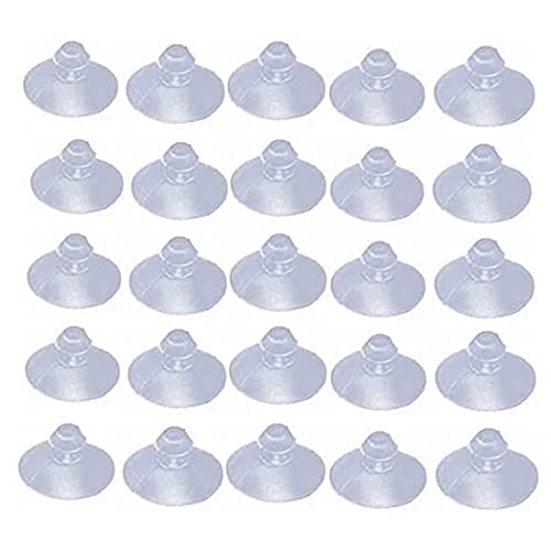 bnafes 18mm/0.7" Furniture Desk Glass Transparent Anti-Collision Suction Cups Sucker Hanger Pads for Glass Plastic Without Hooks, Pack of 25 - Image 1