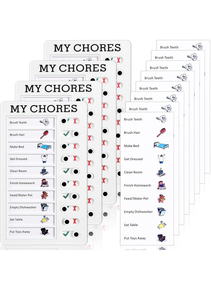 Epakh 4 Pieces My Chores Plastic Boards Portable Memo Board Detachable Reusable Creative Memo Chart for Home Travel Planning Reminder Daily Affairs Checklist to Do List Tool 47x79 Inch  - Image 1
