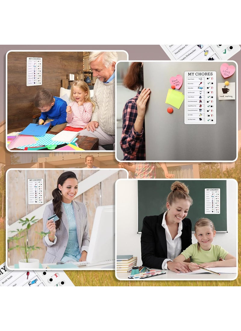 Epakh 4 Pieces My Chores Plastic Boards Portable Memo Board Detachable Reusable Creative Memo Chart for Home Travel Planning Reminder Daily Affairs Checklist to Do List Tool 47x79 Inch  - Image 3