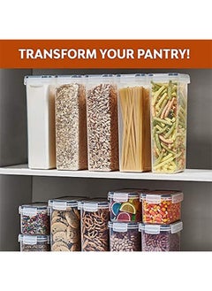 Arabest Food Storage Containers Set with Lids (24 Pack) for Kitchen and Pantry Organization - BPA Free Kitchen Canisters for Cereal, Rice, Flour & Oats - Free Marker and 24 Labels  - Image 2