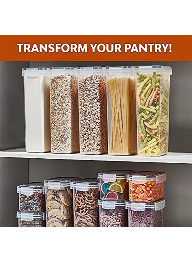 Arabest 24 Pack Food Storage Containers Set with Lids for Kitchen and Pantry Organization,BPA Free, Kitchen Canisters for Cereal, Rice, Flour & Oats,Include Free Marker Pen and 24 Label  - Image 2