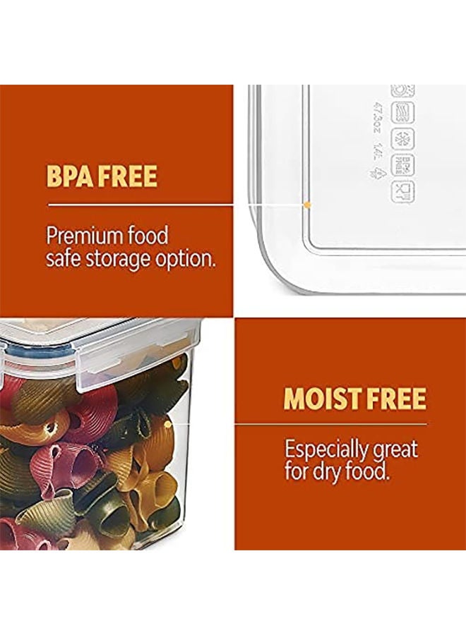 Arabest 24 Pack Food Storage Containers Set with Lids for Kitchen and Pantry Organization,BPA Free, Kitchen Canisters for Cereal, Rice, Flour & Oats,Include Free Marker Pen and 24 Label  - Image 5