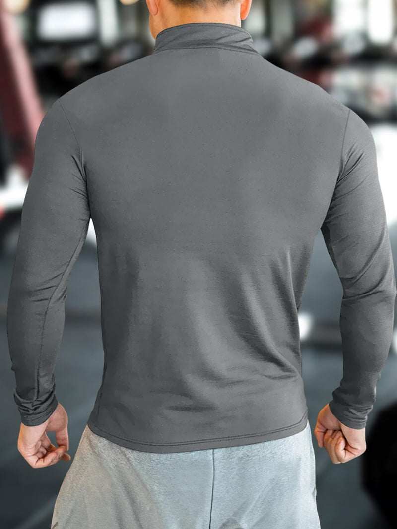 Noble Monk Men's Active wear Regular Fit T Shirt |Full Sleeves |Casual Sportwear T-Shirt for Men - Image 3