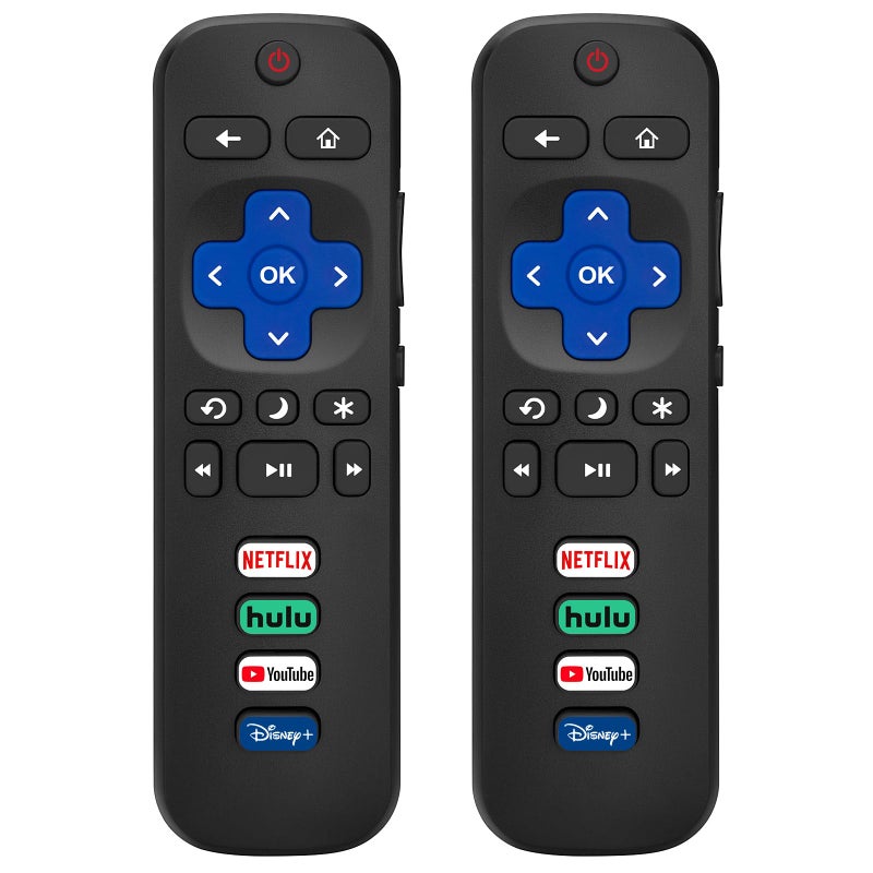 Acoyer (Pack of 2) Replacement Remote Control Only for Roku TV, Compatible for TCL Roku/Hisense Roku/Onn Roku/Sharp Roku/Element Roku/Westinghouse Roku/Philips Roku Smart TVs (Not for Roku Stick and Box) - Image 1