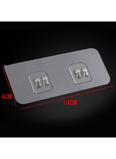 No-Punching Transparent Seamless Multi-Functional Household Adhesive Hooks Strong Claw Hooks For Coats And Hats 6x 14 transparent double claw