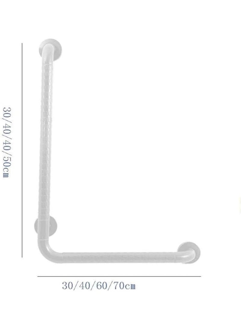 L-Shaped 90 Degree Bathroom Grab Bar, Wall-Mounted Safety Handrail for Toilet and Shower Areas, Support Handle, 1 Piece - Image 2