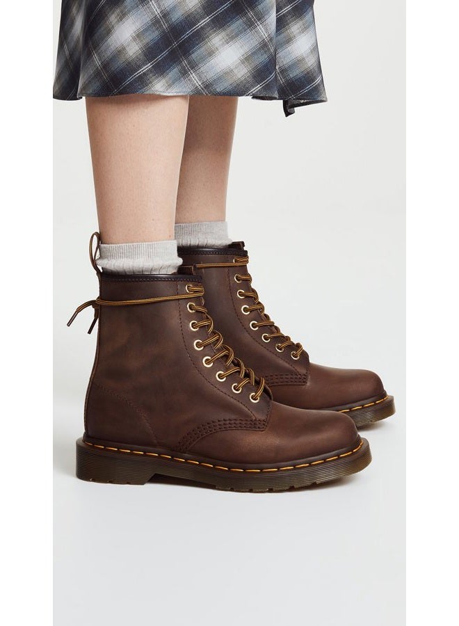 Dr. Martens Unisex 1460 Crazy Horse Leather 8 Eye Boot, Brown, 11 Women/10 Men - Image 2