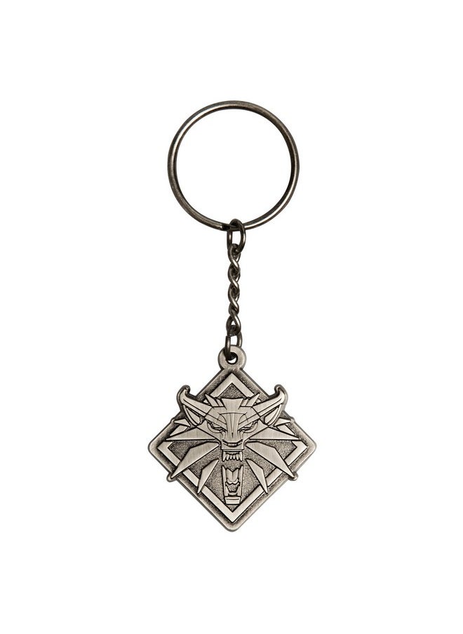 JINX - JINX The Witcher 3 White Wolf Medallion Metal Keychain - Image 1