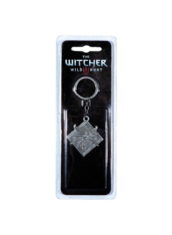 JINX - JINX The Witcher 3 White Wolf Medallion Metal Keychain - Image 1
