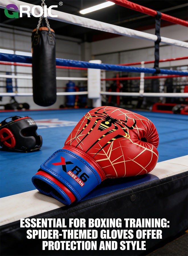 GROIC 6OZ Youth Boxing Gloves for Kids with Padded Protection and Wrist Support, Durable Engineered Leather Kids Boxing Gloves for Sparring, Muay Thai and Boxing - Image 5