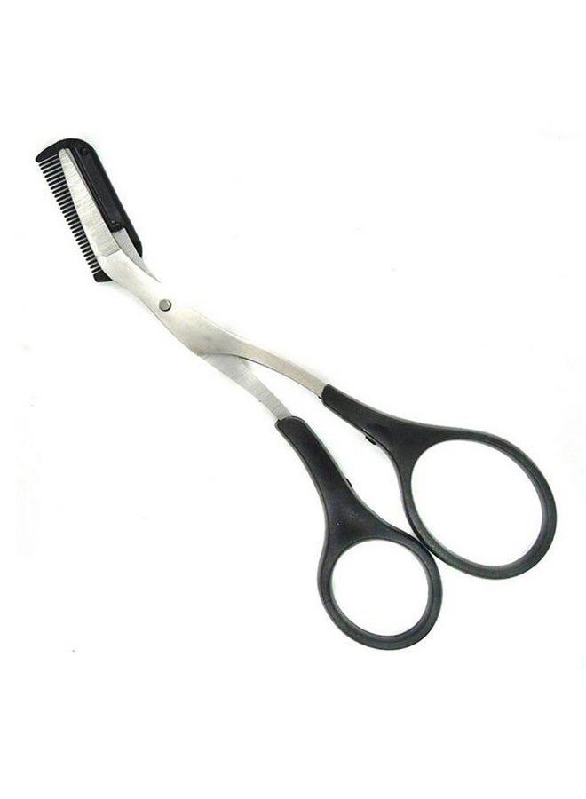 UPSTORE 1PCS Black Professional Stainless Steel Eyebrow Grooming Shear Scissors with Plastic Comb(Detachable) Eyebrow Eyelash Hair Removal Shaper Shaping Tool Makeup Beauty Accessories for Men and Women - Image 4