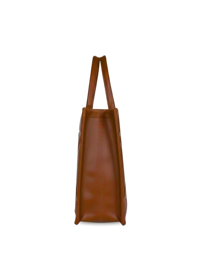 LIKE STYLE Women’s Dual-Tone PU Tote Bag | Spacious Shoulder Handbag with Zip Closure | Office, College & Everyday Use (Fits 12-Inch Laptop) (Black) - Image 3