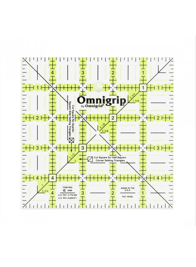 Omnigrid Omnigrip by Omnigrid Non-Slip Ruler, 5" Square  - Image 2