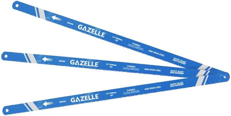 Gazelle 18T x 12 In. Bimetal HSS Hacksaw Blades - 100 Pieces - Image 3