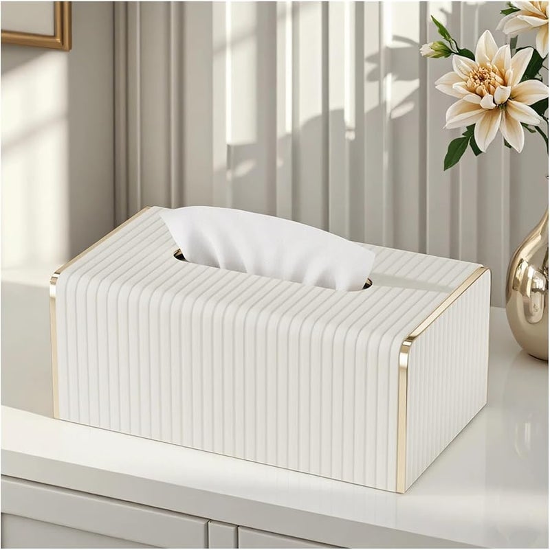 رمادي داكن مخطط ذهبي صندوق مناديل إبداعي تصميم فندقي لغرفة المعيشة مكتب زينة منزلية - Image 5