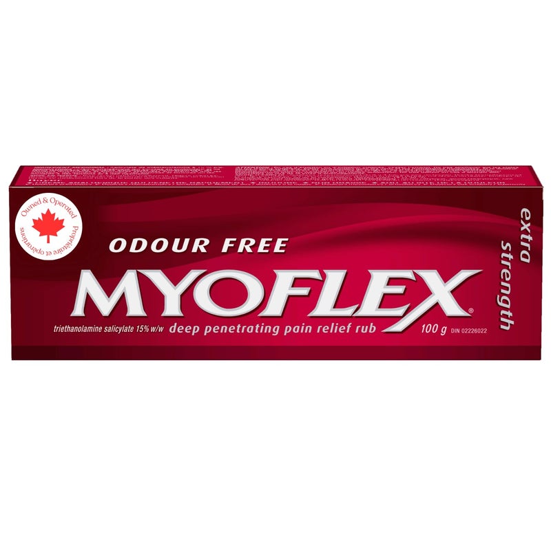 Myoflex Pain Relief Rub Odourless Provides Deep Penetrating Relief of Muscle Soreness Joint Pain Menthol Free Stain Free NonGreasy Great for Ages 2 100 Grams Extra Strength