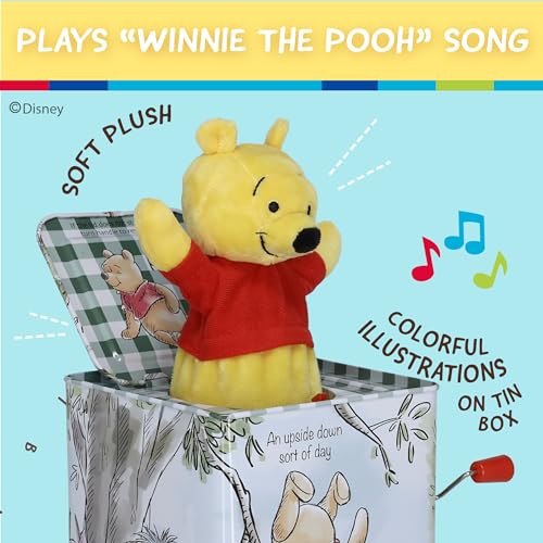 KIDS PREFERRED Disney Baby Winnie The Pooh Jack-in-The-Box - Musical Toy for Babies Multi ,6.5" - Image 3