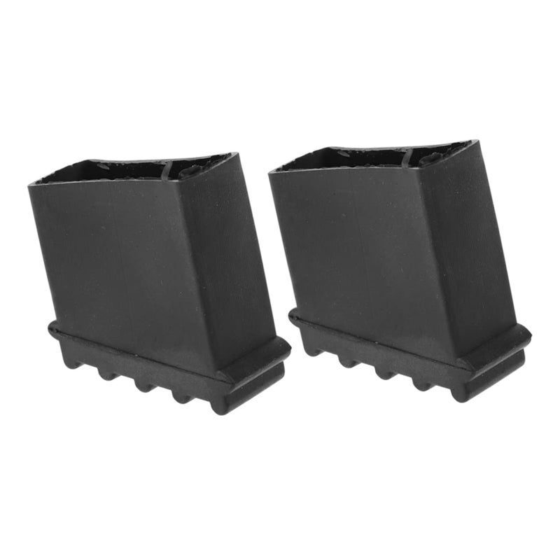 2Pcs Non Slip Rubber Ladder Feet Covers Black Protect Floors Enhance Stability Easy Install - Image 2