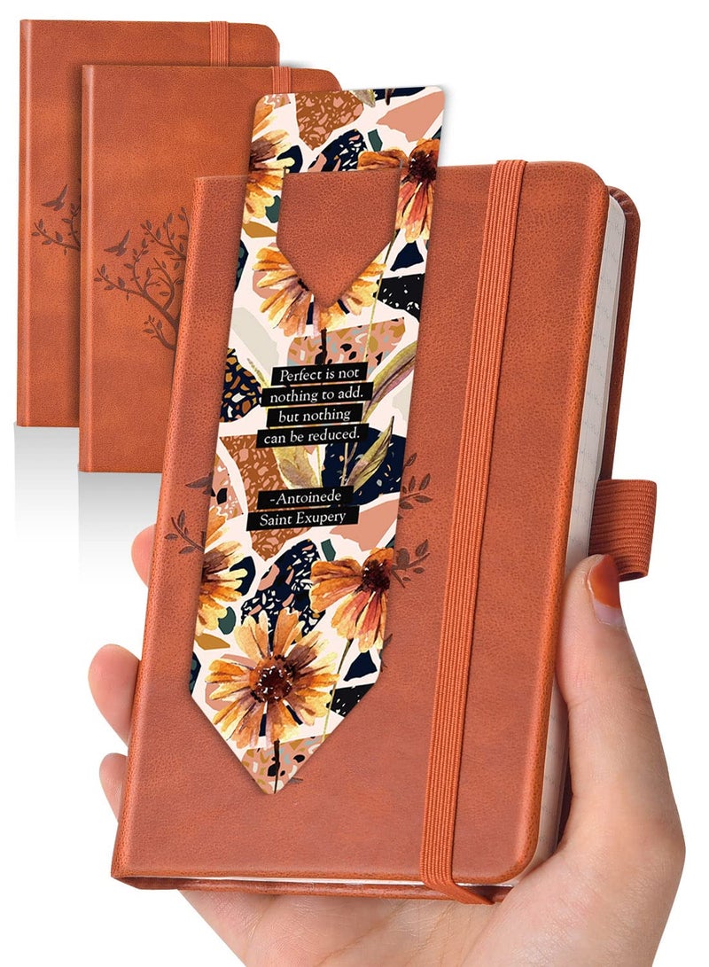AISBUGUR Pocket Notebook, Small Notebook, 2-Pack Total 320 Pages,3.7" x 5.7" Pocket Notebook (2 Pack, Brown 2) - Image 1