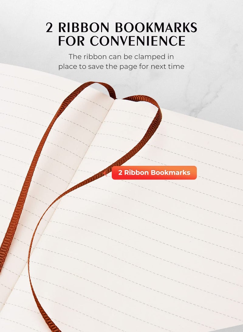 AISBUGUR Pocket Notebook, Small Notebook, 2-Pack Total 320 Pages,3.7" x 5.7" Pocket Notebook (2 Pack, Brown 2) - Image 5