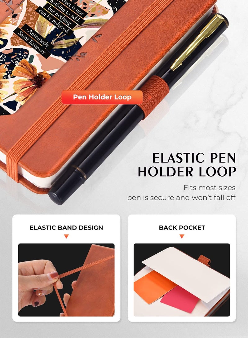 AISBUGUR Pocket Notebook, Small Notebook, 2-Pack Total 320 Pages,3.7" x 5.7" Pocket Notebook (2 Pack, Brown 2) - Image 3