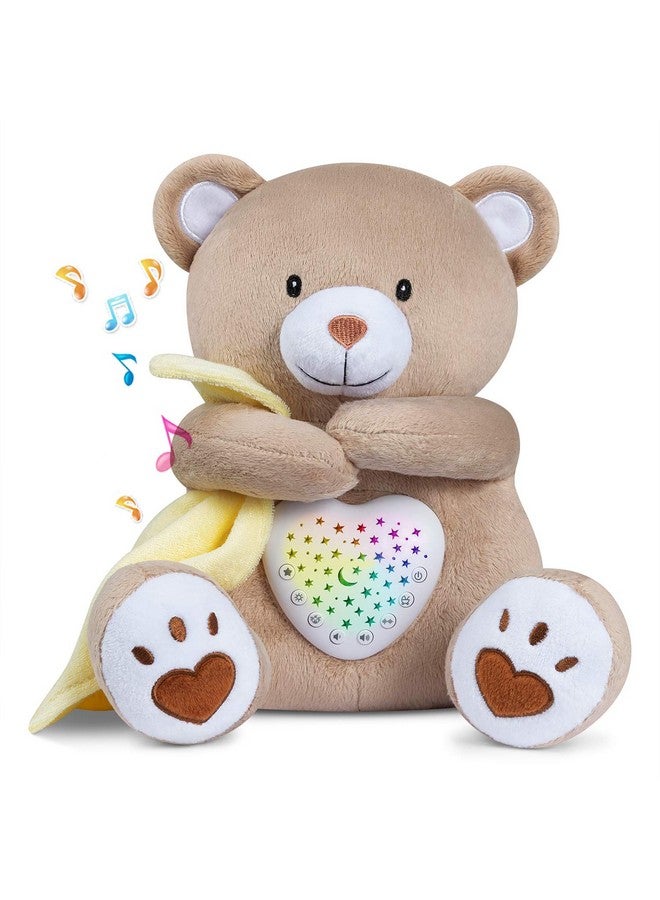 BEREST Rechargeable Baby Sleep Soother Bear, Mom's Heartbeat & Lullabies, White Noise Sound, Nursery Decor Night Light Projector, Toddler Crib Sleeping Aid, Baby Shower Gifts - Image 1
