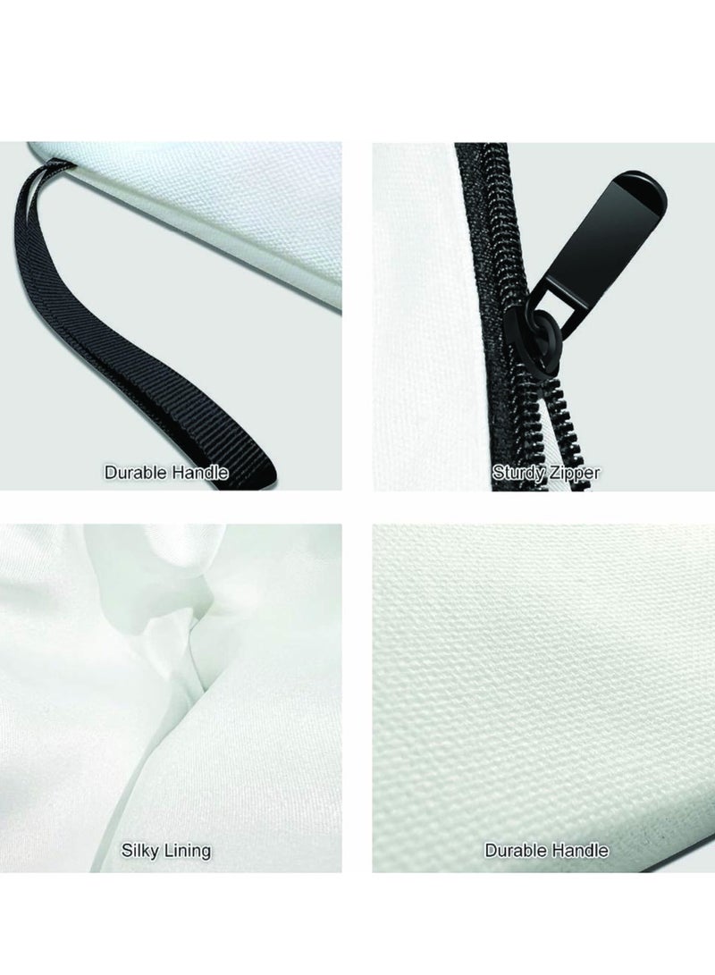 PRINTSHOP4ME Initial Monogram Cosmetic Pouch - Monogrammed Makeup Pouch - Perfect for Travel Organizer - Cosmetic Bag for Women - Gift for Ramadan - Initial Design Makeup Bag - Image 5