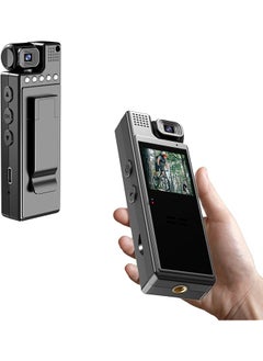 erorex Digital Voice Recorder With 180° Rotating Lens Camera 4K Video Audio Recording Body Cameras 128G Camcorder With Night Vision For Personal Civilians Police Law Enforcement 128G  - Image 1
