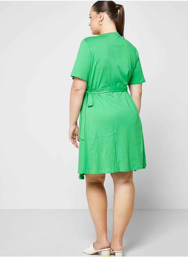 Only Carmakoma - Tie Detail Wrap Dress - Image 1
