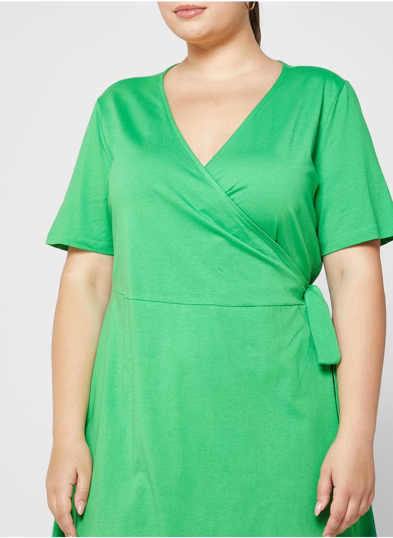Only Carmakoma - Tie Detail Wrap Dress - Image 1