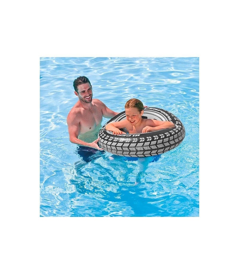ELMVIA Swim Ring for Kids Inflatable Pool Float Tube for 1-5 Years Baby Girl Boys Inflatable Swimming Safety Tube (Ring Tire) - Image 3