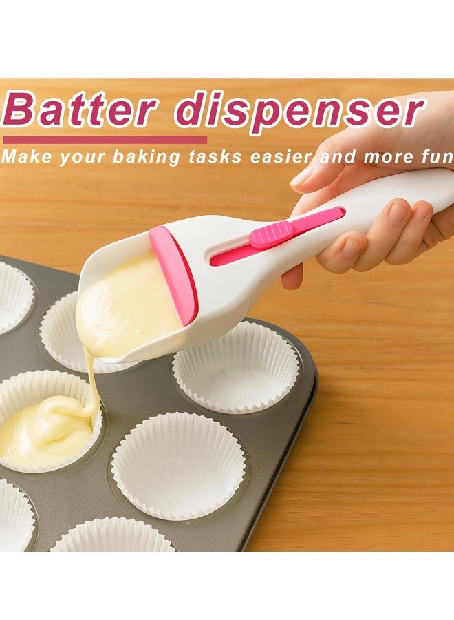 One Click Sliding Cupcake Batter Dispenser Scoop Baking Tool for Cookie Dough Pancakes - Image 4