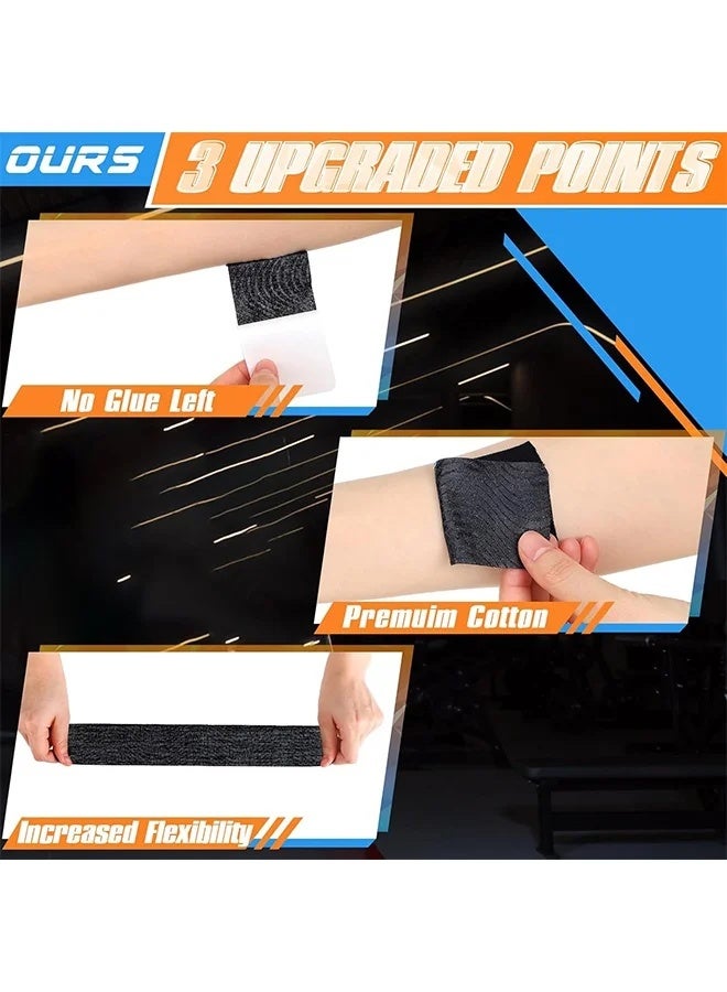 5-Piece Pre-Cut Kinesiology Tape for Shoulder Pain Relief, Waterproof Breathable Elastic Athletic Tape for Muscle and Shoulder Support, Black - Image 3