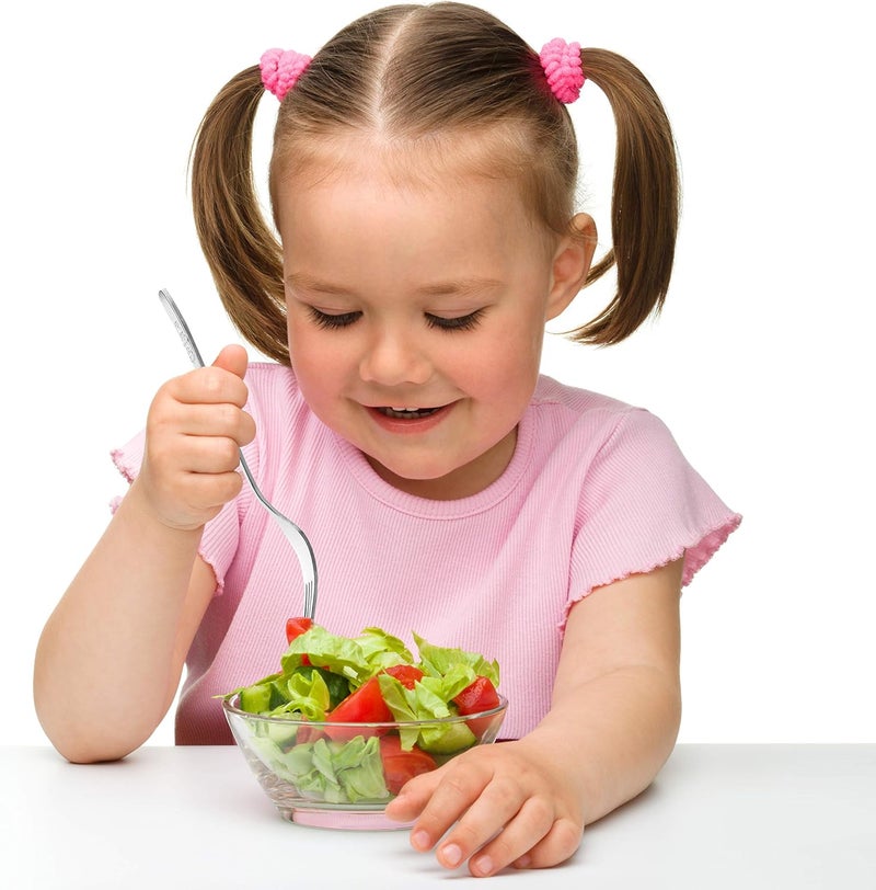 GlossyEnd 9 Piece Stainless Steel Kids Forks  Kids Cutlery Toddler Safe Flatware Silverware  Utensil Set for Home  Preschools - Image 4
