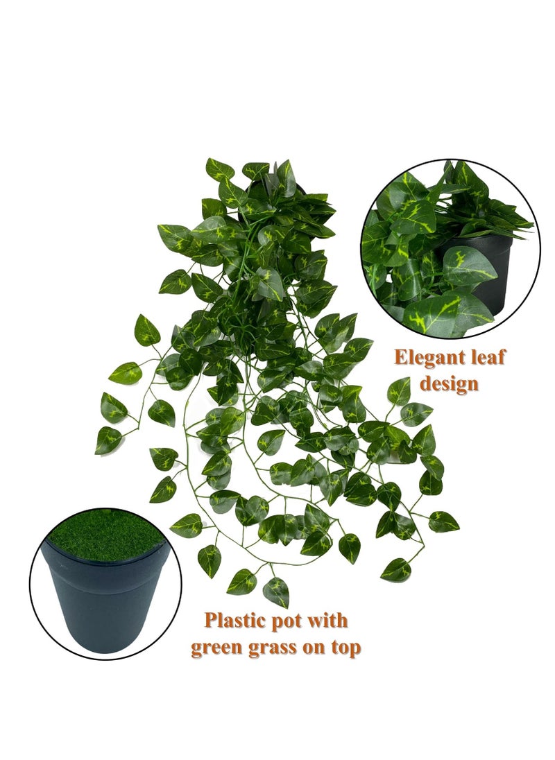 نباتات اصطناعية للمملكة مع أوراق وعاء معلقة وأكاليل نبات اللبلاب ونباتات الكرمة الخضراء وديكور المنزل وجدار الباب والشرفة وديكور الحفلات والمهرجانات (قطعة واحدة من نبات المال) - pzsku/Z12B40360B625640BFC12Z/45/_/1736404374/b5dbded9-8fca-4651-9307-56516d573881