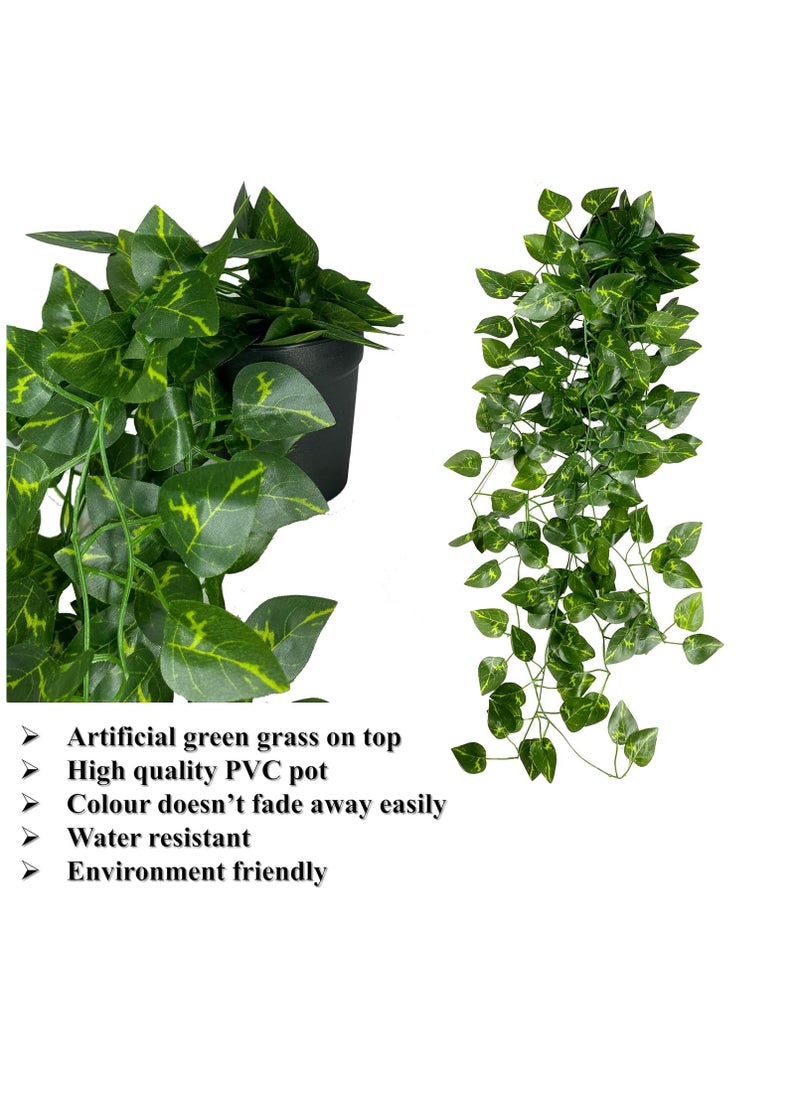 نباتات اصطناعية للمملكة مع أوراق وعاء معلقة وأكاليل نبات اللبلاب ونباتات الكرمة الخضراء وديكور المنزل وجدار الباب والشرفة وديكور الحفلات والمهرجانات (قطعة واحدة من نبات المال) - pzsku/Z12B40360B625640BFC12Z/45/_/1736404384/50a87482-6c73-4f85-8a84-e6d3acffc3eb