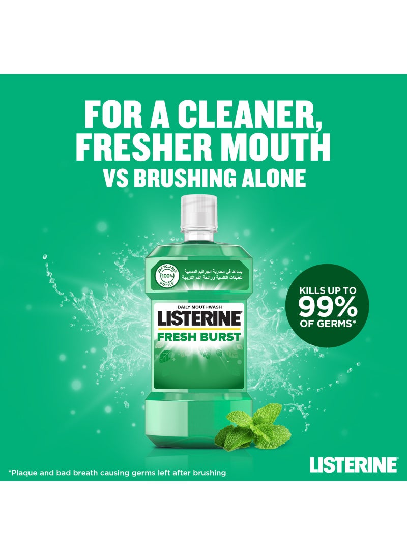 Listerine Fresh Burst Daily Mouthwash 3 x 500ml - Image 3