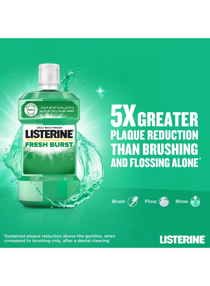 Listerine Fresh Burst Daily Mouthwash 3 x 500ml - Image 2