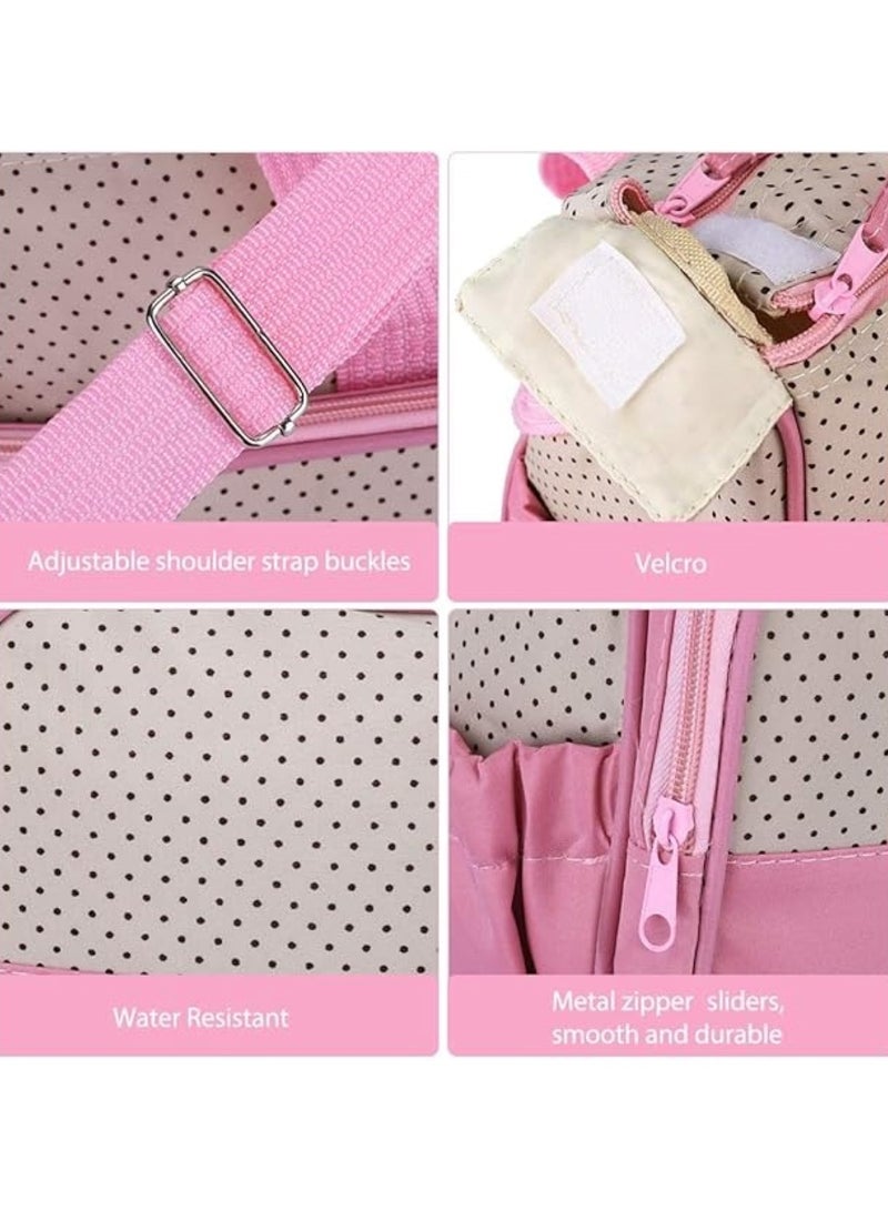 Elegant Pink Baby Diaper Bag Set Travel Companion for Moms - Image 4