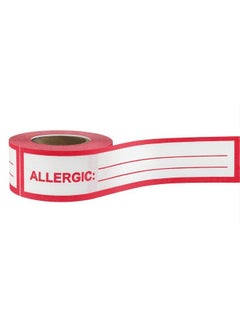 ChromaLabel 1 Inch Allergic Writein Tape Red And White Imprint 500 Inch Roll  - Image 1