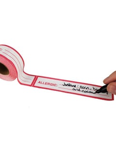 ChromaLabel 1 Inch Allergic Writein Tape Red And White Imprint 500 Inch Roll  - Image 3