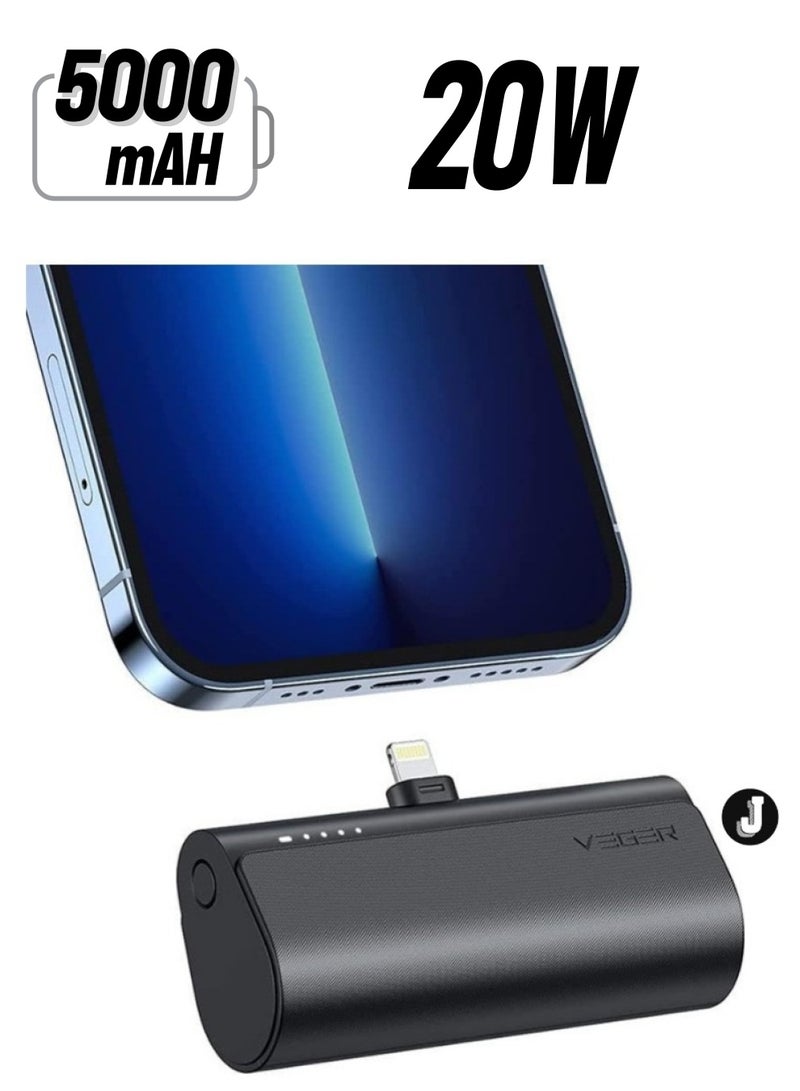 JAJEEK "Mini Portable Powerbank 5000mAh - 20W PD Fast Charging, QC 3.0 External Battery with Built-in Plug" - Image 1