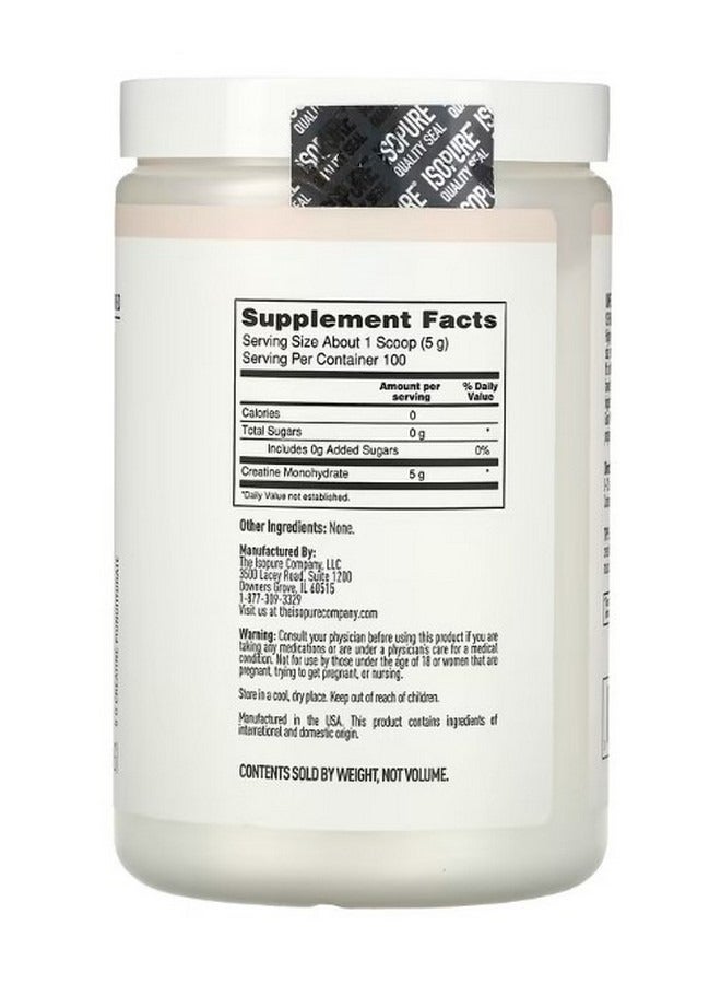 آيزوبيور Creatine Monohydrate Unflavored 1.1 lb 500 g - Image 2