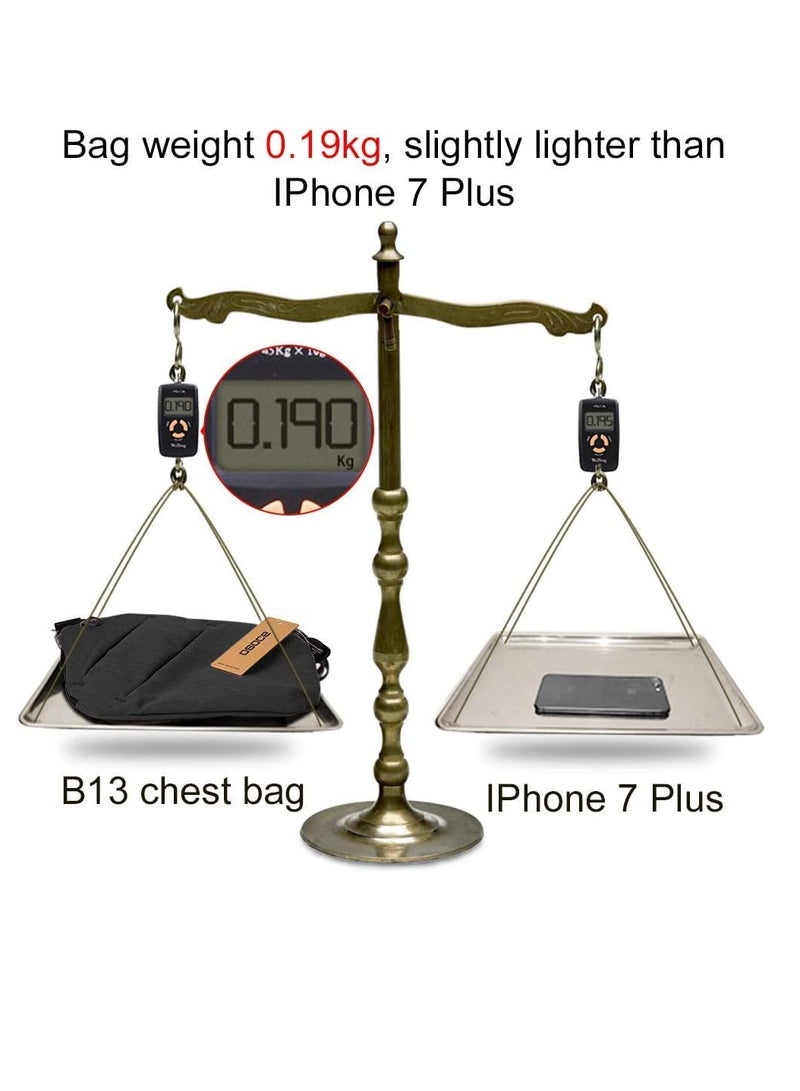 Barakah Sling Bag Chest Backpack Casual Daypack Black Shoulder Crossbody Lightweight Anti Theft Outdoor Sport Travel Hiking Bag for Men Women - Image 4