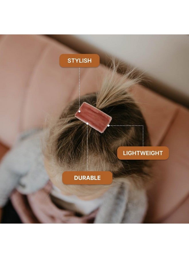 Parker Baby Co. Parker Baby Girl Hair Clips | One-Size Velvet Snap Barrettes for Newborns & Toddlers | Practical One-Hand Clip Design | Cute & Stylish Kids Hair Clips | Tangle-Free & Comfortable | 5 Pack  - Image 3