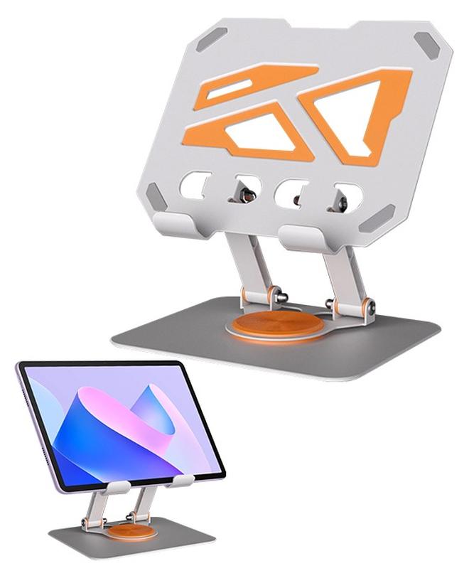 حامل آيباد دوّار بزاوية 360°، وحامل لوحي قابل للطي وغير قابل للانزلاق، حامل مكتبي متوافق مع iPad وGalaxy Tab - Image 1