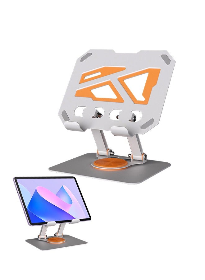360° Rotation iPad Stand, Anti-Slip Foldable Tablet Holder, Desktop Stand Compatible with iPad, Galaxy Tab, Kindle - Image 1