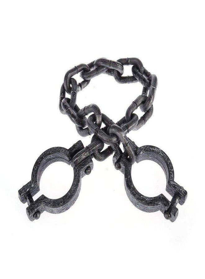 Bezall Halloween Chain, Plastic Wrist Shackles Prison Handcuffs Links for Halloween Haunted Decoration Costume Party Trick Props - Image 3