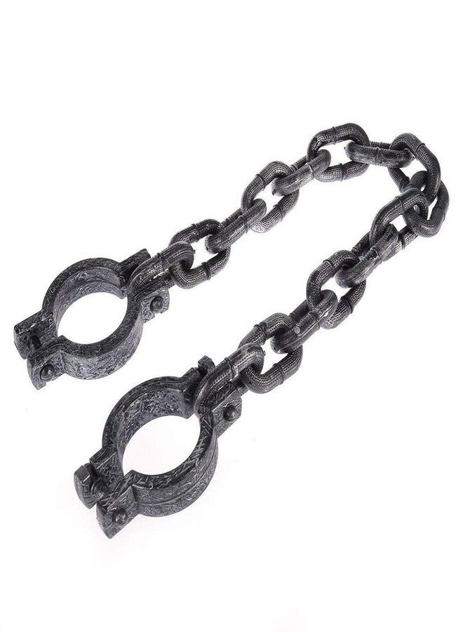 Bezall Halloween Chain, Plastic Wrist Shackles Prison Handcuffs Links for Halloween Haunted Decoration Costume Party Trick Props - Image 1