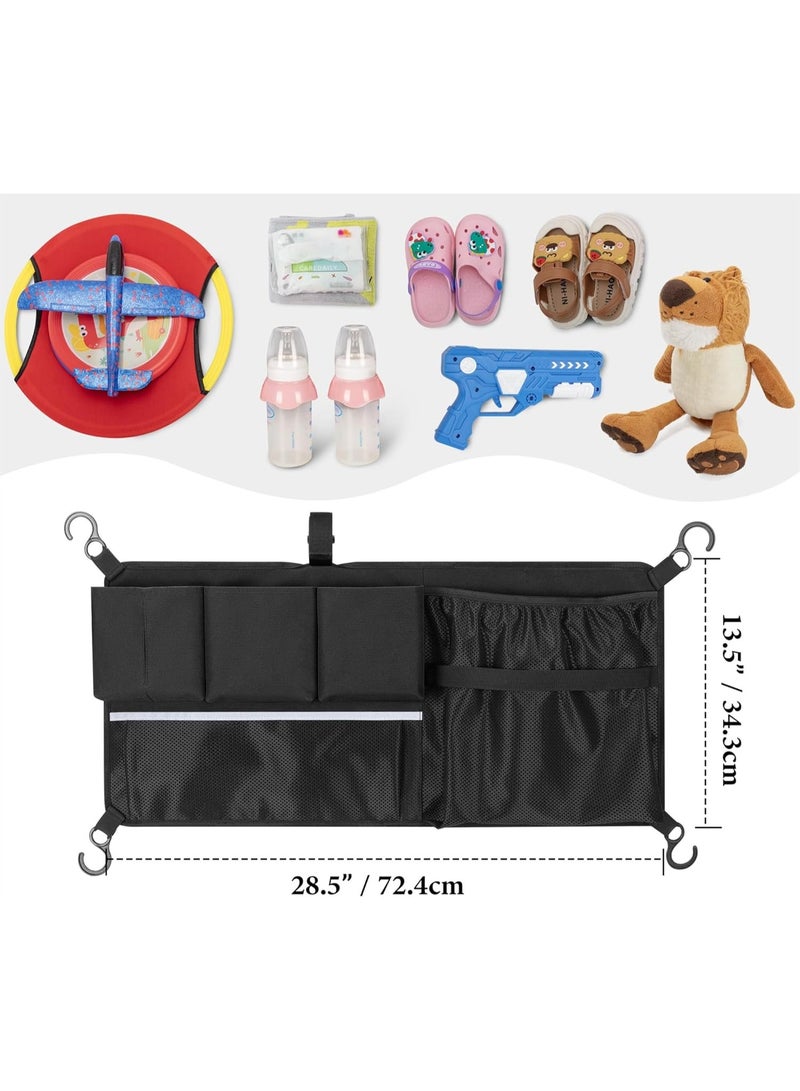 1 قطعة عربة عربة الشحن شبكة، واكسسوارات عربة منظم كبيرة السعة شبكة حقيبة تخزين الشحن مع فرز جيوب متوافقة مع Keenz عربة - Image 2